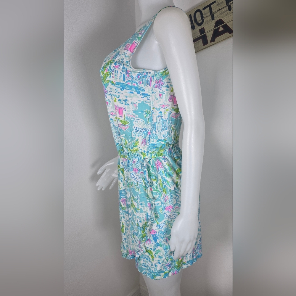 Lilly Pulitzer Analee Romper in the "What a Lovely Place" print - Picture 3 of 9